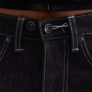 Nouveau Jean en Denim Brut de Haute Qualité pour Homme, Coupe Baggy, Double Poche, Double Rivets aux Genoux, Style Streetwear Rétro Jogger Stacked - Product Image 5