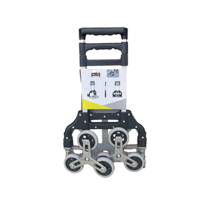 6 ruedas de aluminio portátil arriba escalera escalada plegable <span class=keywords><strong>Carro</strong></span> de mano plegable - Product Image 5