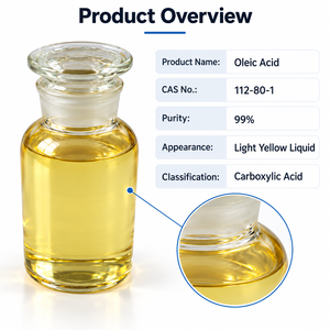 Acide oléique (C18H34O2) CAS 112-80-1, matière première acide carboxylique pour tensioactif métallique, pureté 99 % - Product Image 2