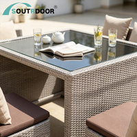 Ensemble de mobilier de terrasse moderne en aluminium 2026, pliable, léger et durable, 5 pièces, pour hôtels et bistrots, chaises et table de loisirs d'extérieur