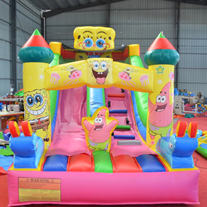 Castillo Inflable con Tobogán, Diseño de Dibujos Animados Coloridos, Temática Oceánica, Casa de Brinco para Niños, Alquiler Comercial para Fiestas al Aire Libre - Product Image 1