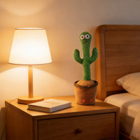 Nouveau jouet cactus dansant en peluche écologique en coton PP, rechargeable par USB, imite les paroles et la danse pour la stimulation sensorielle des bébés