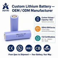 Baterai Li-ion Isi Ulang Custom 21700 4000mAh 3.7V dengan Konektor JST untuk Lampu Camping Navigasi GPS Grosir