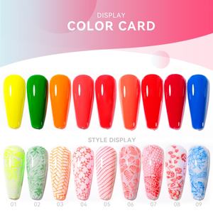 JTING - Muestra Gratuita - Juego de Esmaltes de Gel UV/LED para Decoración de Uñas, 9 Colores, Colección de Esmaltes de Gel para Estampado, OEM, ODM, Marca Privada - Product Image 3
