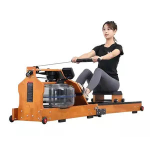 Wholesale new water rower commercial gym fitness equipment foldable wooden water rowing machine