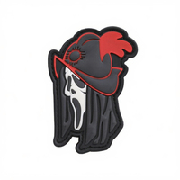 Parches Ecológicos de PVC, Fieltro No Tejido, Lentejuelas 3D, Gancho y Bucle de Goma, Personalizados con Diseño de Dios, Muerte, Fantasma y Grito, para Prendas de Vestir, ZHENCHEN