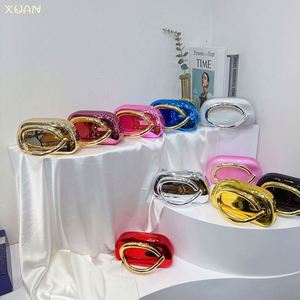 Women's Durable Acrylic Clutch Handbag with Metal Handle Trendy Chains Decoration for Club Party & Evening - Product Image 2