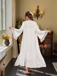 Camisola Islâmica de Cetim Macio, Moda do Oriente Médio, Vestido Casual para Dormir Feminino - Product Image 4