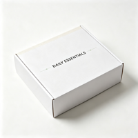 Boîte d'expédition en carton ondulé personnalisée avec texte imprimé pour les articles essentiels quotidiens, emballage pour l'e-commerce
