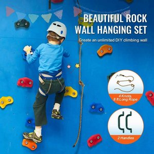 Juego de 25 Agarres para Escalada en Roca con Asas de Cuerda Anudada, Equipo y Accesorios Duraderos para Escalar - Product Image 6