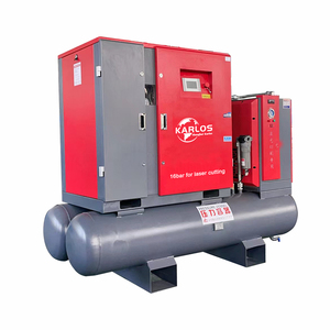 Compresor de aire de tornillo <span class=keywords><strong>Karlos</strong></span> todo en uno profesional 220V/380V/415V de alta calidad en 7/8/10 bar con depósito secador - Product Image 4