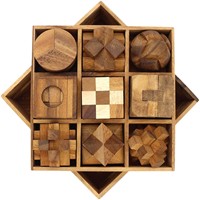 Ensemble de 9 Puzzle en bois à assembler Jouets éducatifs et cartoon DIY Cartoon Toy Boxes for Children
