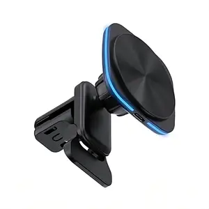 New Gadgets 2024 Magnetic Car Mobile Phone Holder 360 Rotation 15W Qi Wireless Charging Mount Stand For iPhone 15 14 13 Pro Max