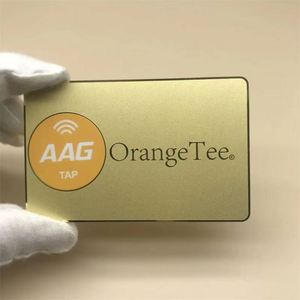บัตรเครดิตขนาด CR80 แบบด้าน พิมพ์โลโก้ตามสั่ง บัตรธุรกิจโลหะ NFC - Product Image 5