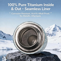 Gepersonaliseerde logo pure titanium waterfles premium zakelijk cadeau met Chinees design zakelijk cadeau groothandel
