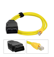 Câble de codage ENET pour interface de diagnostic Ethernet OBD2 ENET, connecteur à bouton, outil de données pour scanner ICOM série F, certifié FCC/CE