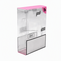 Boîtes d'emballage de vente au détail personnalisées hautement transparentes en plastique PET pour cartouches 1g 2g jetables