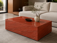 Dalles de quartzite rouge jaspe pour îlots de cuisine, tables basses, meubles-lavabos de salle de bain, comptoirs de bar, murs décoratifs et vasques en pierre