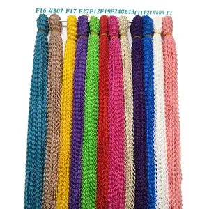 28 pollici Lunghi Ricci Micro Scatola ZiZi Crochet Trecce Colorate ZiZi Trecce Dei Capelli Del Crochet