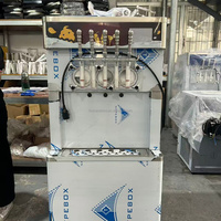 Fabricant de machines à glaces molles automatiques professionnelles et commerciales, machine à glaces molles automatique à 5 saveurs / 7 saveurs, verticale