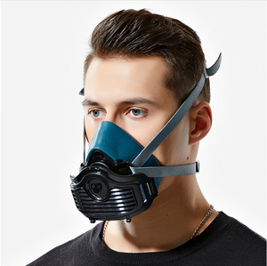 Respirateur demi-masque réutilisable avec valve respiratoire, protection contre la poussière et les gaz, masque réglable pour filtre à particules, fumée et brume - Product Image 3