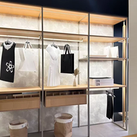 Système de dressing moderne en bois sur mesure, armoire modulaire avec éclairage LED, OEM ODM, chambre à coucher, hôtel, appartement, villa, dressing