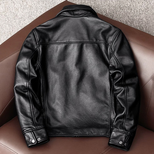 TONGYANG Nueva Chaqueta de Cuero Genuino para <span class=keywords><strong>Hombre</strong></span>, Abrigo de Piel de Vaca y Oveja, Chaquetas de Cuero de Piel de Vaca y Oveja Reales para Otoño e Invierno, Tallas Grandes - Product Image 2