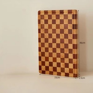 Tagliere in Legno a Doppia Faccia ad Alta Densità, Vendita all'Ingrosso, in Ebano, Sapele e Legno di Gomma, a Scacchiera per Cucina - Product Image 1