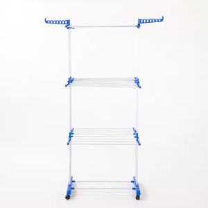 Agent d'<span class=keywords><strong>achat</strong></span> pour la maison <span class=keywords><strong>Séchoir</strong></span> <span class=keywords><strong>à</strong></span> vêtements en acier <span class=keywords><strong>à</strong></span> 3 couches <span class=keywords><strong>Séchoir</strong></span> <span class=keywords><strong>à</strong></span> <span class=keywords><strong>linge</strong></span> pour l'intérieur et l'extérieur Cintre sur pied - Product Image 2