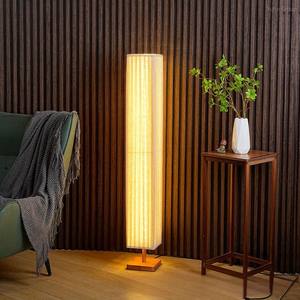 Lámpara de Pie Rectangular Minimalista de Tela con Base de Madera, LED, Altura Ajustable, Impermeable, Luz Suave Vertical, para Uso en Hoteles - Product Image 2