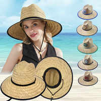Produsen grosir kustom Logo Patch pelampung jerami pantai Meksiko Sombrero memancing Surf Amerika mencetak topi