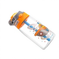 Bouteille d'eau en plastique écologique pour enfants avec bouchon à paille pour eau bouillante, idéale pour le camping, le sport et la randonnée