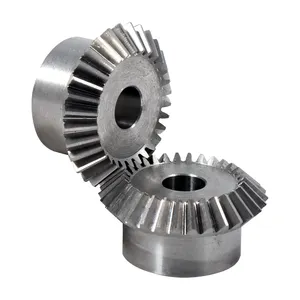 90 Degree Spiral Harmonic Drive Stainless Steel Aluminum Blackening Helical Bevel Gear For Laser Machinery