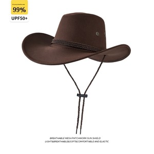 Chapeau Fedora Rétro Américain Style Western Jazz à Large Bord pour Hommes et Femmes, Protection Solaire Estivale, Style Chevalier Britannique Décontracté, 100% Coton - Product Image 6