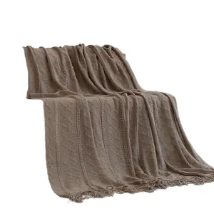 Grenzübergreifende neue frittierte gestrickte Decke (für Zimmer, Bett, Dekoration, garnfarbener Handtuch, Klimaanlage-Decke)