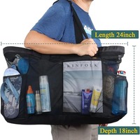 Sac à main de plage en maille de polyester de grande capacité transfrontalière européenne et américaine sac à bandoulière mode pour femmes pour les voyages en plein air