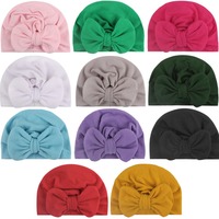 Bonnets d'hôpital pour nourrissons, chapeaux turban doux avec nœud, bonnets respirants pour bébés filles, nouveau-nés, nourrissons et tout-petits