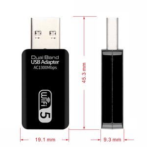 Adaptateur <span class=keywords><strong>Wifi</strong></span> USB 5Ghz, adaptateur <span class=keywords><strong>Wifi</strong></span> USB AC 1300Mbps, adaptateur <span class=keywords><strong>Wifi</strong></span> double bande USB 3.0 Ethernet 2.4G 5G, <span class=keywords><strong>antenne</strong></span> <span class=keywords><strong>Wifi</strong></span> pour <span class=keywords><strong>PC</strong></span> - Product Image 4