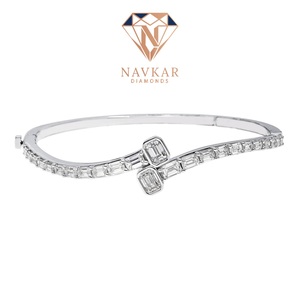VVS Fully Iced Out Diamond <b>Men</b> Tennis Bracelet Lobster Clasp Emerald Cut Baguette Diamond Bracelet for Womens Party Wear - Product Image 3