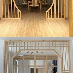 Pantalla de rejilla de partición de puerta de cueva de luna de madera maciza personalizada estilo <span class=keywords><strong>B</strong></span> & <span class=keywords><strong>B</strong></span> chino para pantallas y divisores de habitación - Product Image 5