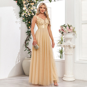 Abito <span class=keywords><strong>da</strong></span> ballo a-line con scollo a v <span class=keywords><strong>per</strong></span> abito estivo <span class=keywords><strong>da</strong></span> damigella d'onore <span class=keywords><strong>per</strong></span> <span class=keywords><strong>matrimonio</strong></span> formale <span class=keywords><strong>cerimonia</strong></span> di laurea banchetti serali - Product Image 4