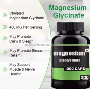 Ausreson OEM <span class=keywords><strong>Bisglycinate</strong></span> de Magnésium Améliore l'Immunité Supplément Minéral au Zinc pour Adultes 500mg Capsules de <span class=keywords><strong>Bisglycinate</strong></span> de Magnésium Pur - Product Image 2