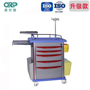รถเข็นฉุกเฉิน ABS ล้อเงียบ รถเข็นพยาบาลอเนกประสงค์ รถเข็นพยาบาล - Product Image 4