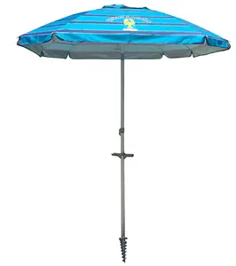 45Inch Verstelbare Aluminium Outdoor Strand Paraplu Met Zand Schroef Anker