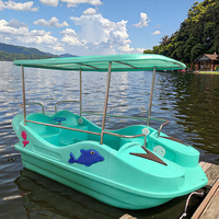 Promotion : Bateau à pédales/électrique en plastique pour 4 personnes, équipement de jeu aquatique, vélo aquatique, bateau de tourisme pour parcs aquatiques - En solde
