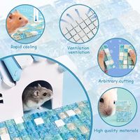 Vente en gros de lit de refroidissement pour animaux de compagnie en verre cristal de 6"x6", tapis rafraîchissant pour petits animaux, hamster, lapin, cochon d'Inde, chinchilla, furet