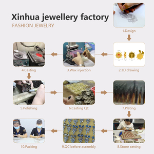 Orecchini scultorei personalizzati in acciaio inossidabile ipoallergenico impermeabili impermeabili senza orecchini scultorei in acciaio inossidabile placcato oro 18k - Product Image 6