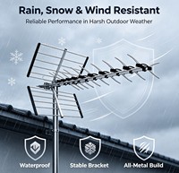 WC-118D Hochleistungs-19-Elemente-Außen-Yagi-HDTV-Antenne VHF UHF Digital-TV-Antenne mit Großer Reichweite Wasserdicht ATSC DVB-T2 Stangenantenne aus Kunststoff