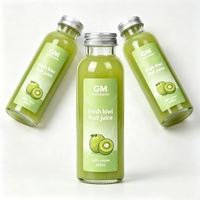 Gratis monster 150ml 250ml 300ml 350ml 400ml 500ml heldere rechte cilindrische glazen drankenfles voor fruitsap