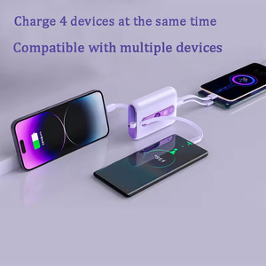 Mini batterie portable 10000 mAh 22,5 W, charge rapide bidirectionnelle avec 2 câbles intégrés pour iPhone et smartphones, meilleur <span class=keywords><strong>prix</strong></span> - Product Image 4
